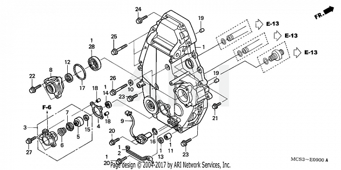 REAR CRANKCASE COVER