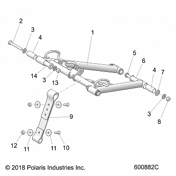 SUSPENSION, TORQUE ARM, FRONT - S19EKB6PSL (600882C)