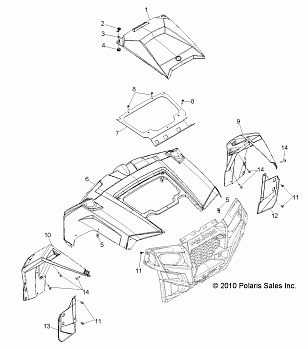 BODY, HOOD and FRONT BODY WORK - R11JH87AA/AD (49RGRHOOD11RZR875)