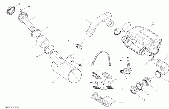 Exhaust System Witout Suspension 155, 215