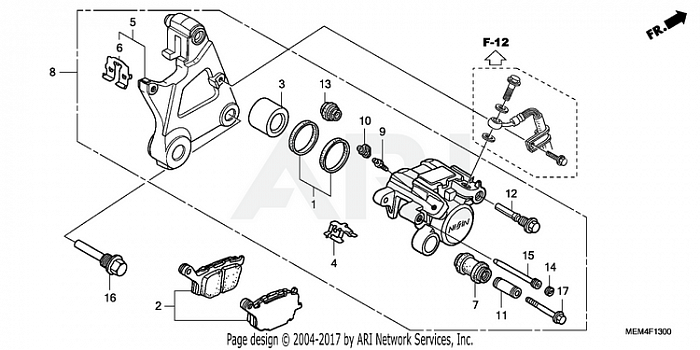 REAR BRAKE CALIPER