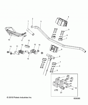 STEERING, UPPER and HANDLEBAR ASM. - S16DF8 ALL OPTIONS (600086)