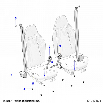 BODY, SEAT BELTS - A18HZA15N4 (C101386-1)