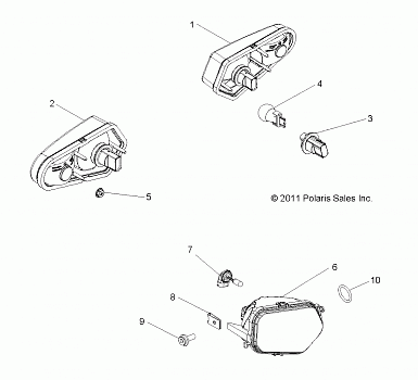 ELECTRICAL, HEADLIGHTS, TAILLIGHTS and BULBS - A16DAH57A1 (49RGRTAILLAMPS12RZR570)