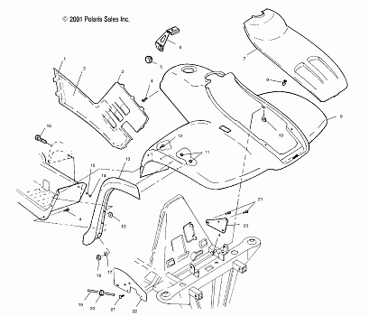 FRONT CAB - A02CL50AA/DA (4967986798A03)