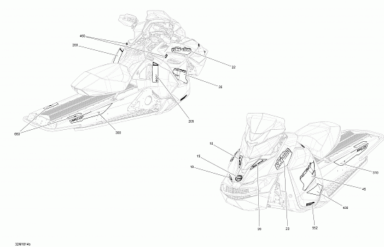 Decals MXZ - 900 ACE - Package Blizzard