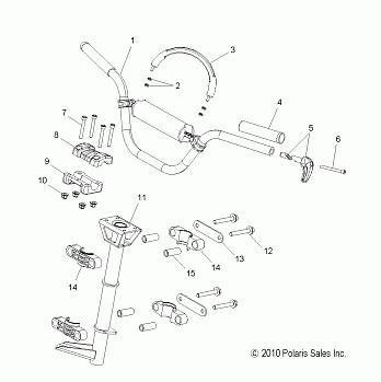 STEERING, HANDLEBAR MOUNTING - S12CG6GSA/GSL/GEL (49SNOWHANDLEBAR11800PRMK)