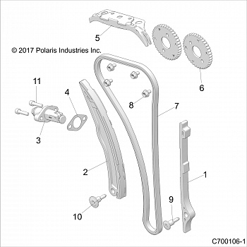 ENGINE, CAM CHAIN AND TENSIONER - Z20S1E99NG (C700106-1)