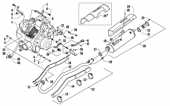 ENGINE AND EXHAUST