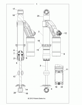 SUSPENSION, SHOCK, REAR - A14GH9EAW (49ATVSHOCKRR7044080)