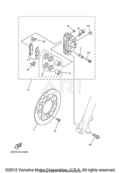 FRONT BRAKE CALIPER LEV 1B2F