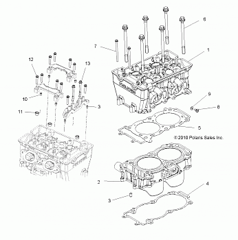 ENGINE, CYLINDER and HEAD - R14WH88A/9EA ALL OPTIONS (49RGRCYLINDER11RZR875)