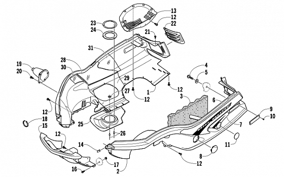 BELLY PAN AND FRONT BUMPER ASSEMBLY