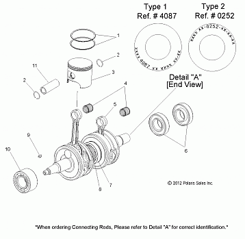 ENGINE, PISTON and CRANKSHAFT - S13BA6GSL (49SNOWPISTONCRANKSHAFT13600LE)