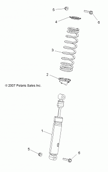 SUSPENSION, SHOCK, FRONT - A15SXE95FK (49ATVSHOCKFRT7043168)