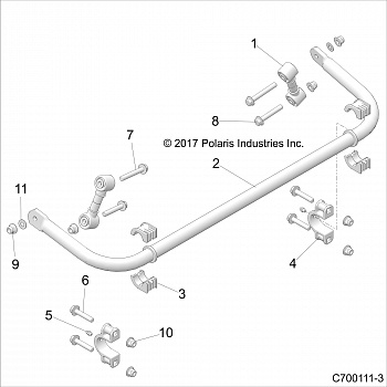 SUSPENSION, REAR STABILIZER BAR - Z20S1E99NG (C700111-3)