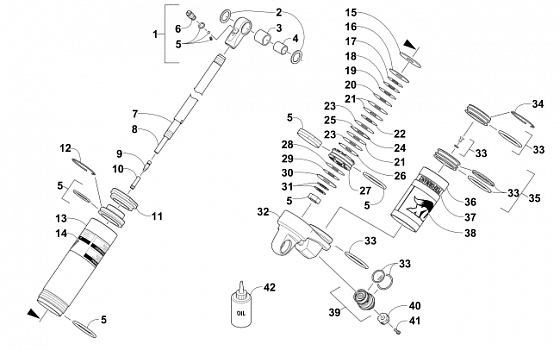 REAR SUSPENSION REAR ARM SHOCK ABSORBER