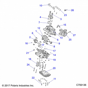 ENGINE, CRANKCASE AND CRANKSHAFT - G20GXD99AP/AG (C700136)