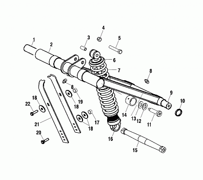 FRONT TORQUE ARM (M-10) - S02NE6ES (4973427342B14)