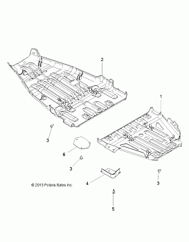 BODY, SKID PLATES - A14GH8EFI (49ATVSKIDPLATE14850SCRAM)