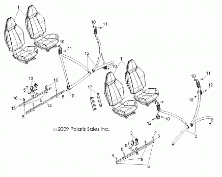 BODY, SEAT MOUNTING and BELTS - R10XH76AA (49RGRSEATMTG10RZRS4)