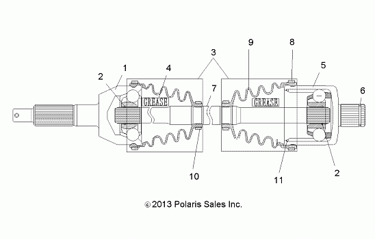 DRIVE TRAIN, REAR DRIVE SHAFT - R14RH57AA/AC/AR/6EAZ (49RGRSHAFTDRVRR14570)