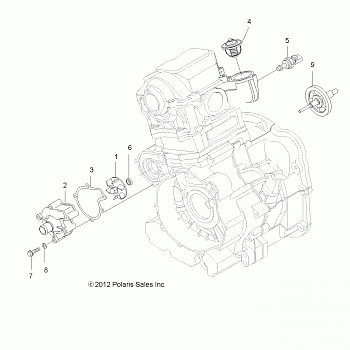 ENGINE, COOLING SYSTEM and WATER PUMP - A13ZN55AA/AQ/AZ (49ATVWATERPUMP12SP550)