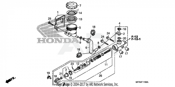 REAR BRAKE MASTER CYLINDER