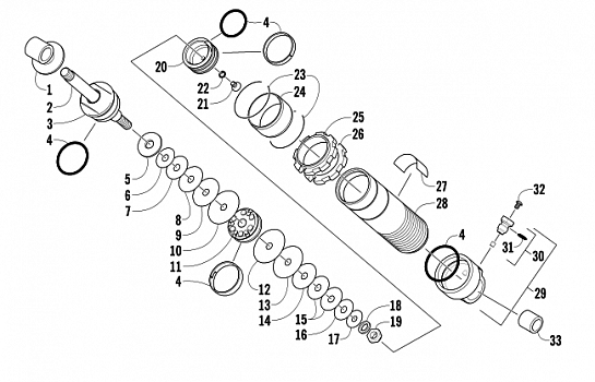 REAR SUSPENSION FRONT ARM SHOCK ABSORBER