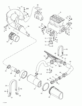 Engine Support And Muffler