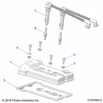 ENGINE, VALVE COVER, SPARKPLUGS and WIRES - Z20A5K87BG (C701083-2)