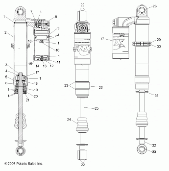 SUSPENSION, FRONT SHOCK - A08GJ52AC (49ATVSHOCKFRT7043359)