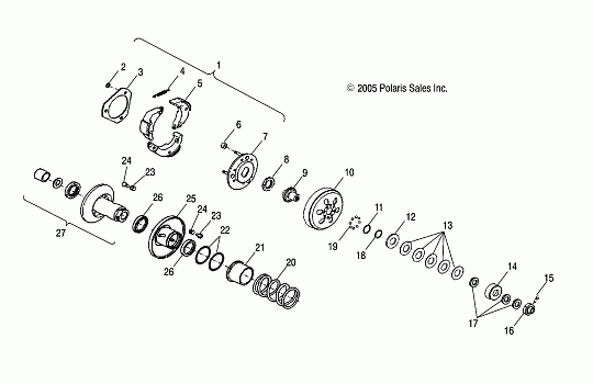 DRIVEN CLUTCH - A06SB20AA/AB (4999202799920279A11)