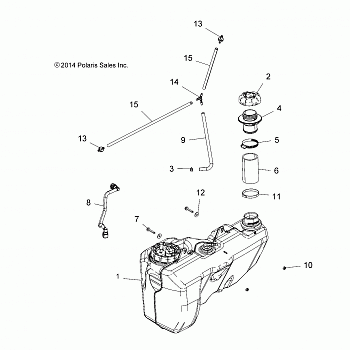 BODY, FUEL TANK - A15SXE95FK (49ATVFUEL15850SP)