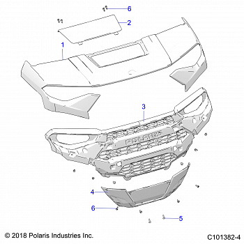 BODY, HOOD AND FRONT FASCIA - A18HZA15B4 (C101382-4)