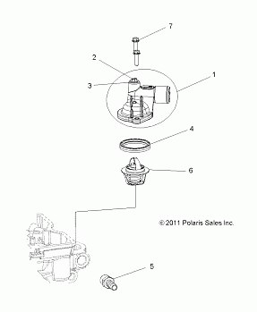 ENGINE, THERMOSTAT and COVER - A19S6E57R1