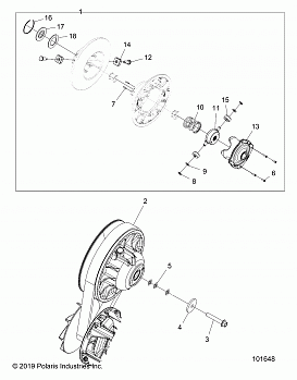 DRIVE TRAIN, SECONDARY CLUTCH - A20SYE95AD/CAD (101648)