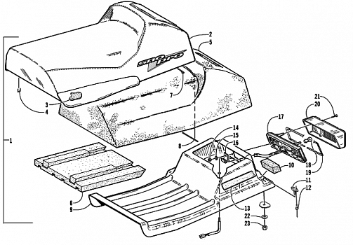 SEAT AND TAILLIGHT ASSEMBLY