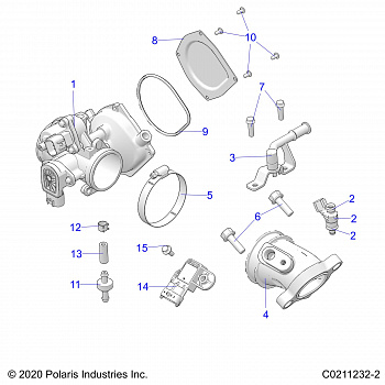 ENGINE, THROTTLE BODY and FUEL RAIL - A21SEZ57AM/AN (C0211232-2)