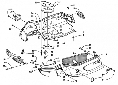 BELLY PAN AND FRONT BUMPER ASSEMBLY