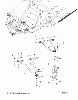 SUSPENSION, FRONT, CONTROL ARMS and SPINDLE - S19MDX6JSA/JEA (601033C)