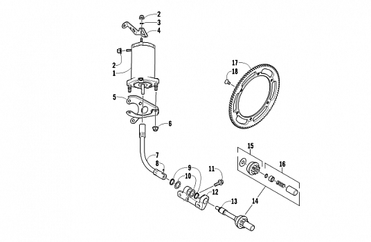 FLEX-DRIVE STARTER MOTOR ASSEMBLY