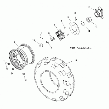 WHEELS, REAR - A18DAE57B2 (49ATVWHEELRR14SP325)