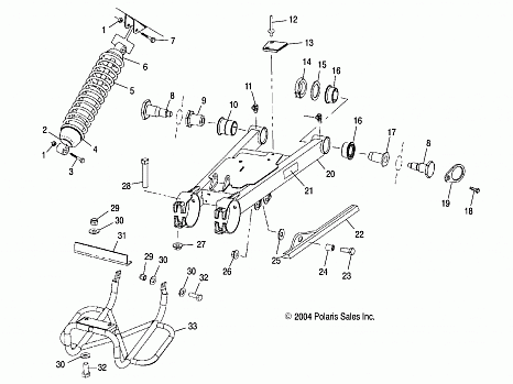 SWING ARM/SHOCK MOUNTING - A05CL50AA (4995019501B13)