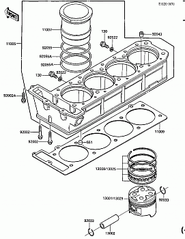 CYLINDER/PISTONS (-E/NO. 030893)