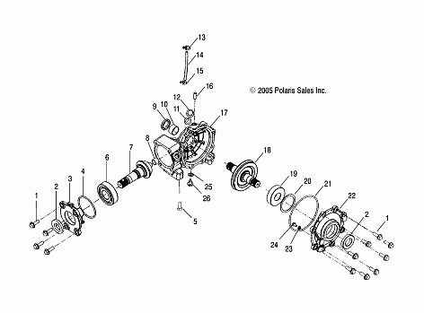 DRIVE TRAIN, FRONT GEARCASE - A08BG50AA (4999201549920154B01)