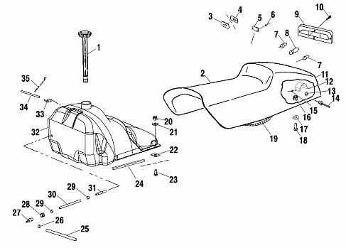 SEAT AND GAS TANK - S01NP5CS (4960406040A004)