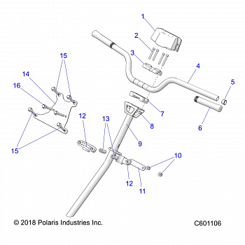 STEERING, H-BAR, STEERING POST, GRIPS - S20CEA5BSL (C601106)