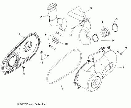 DRIVE TRAIN, CLUTCH COVER and DUCTING - R09VH76FX (49RGRCLUTCHCVR08VISTA)