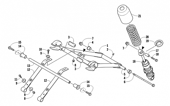 REAR SUSPENSION FRONT ARM ASSEMBLY